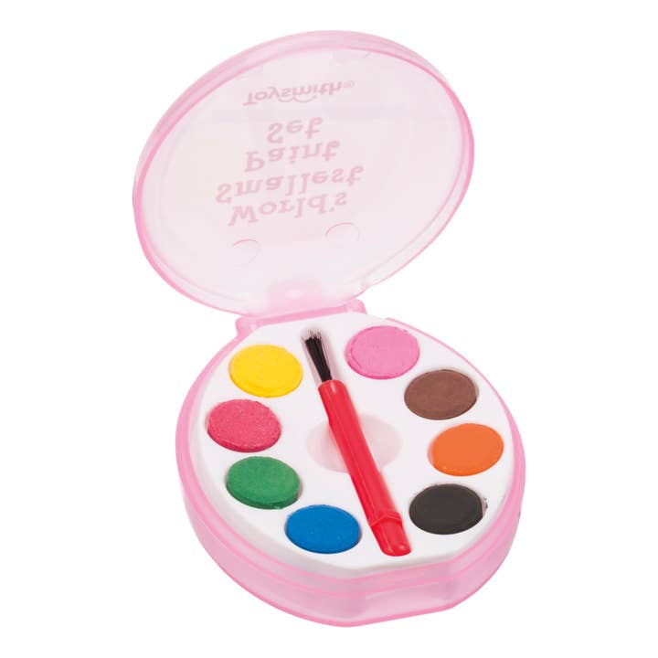 Toysmith - Wholesale Art Set - Kids & Baby - Mini Watercolor Paint Set, 8 Colors With Brush, Party Favors