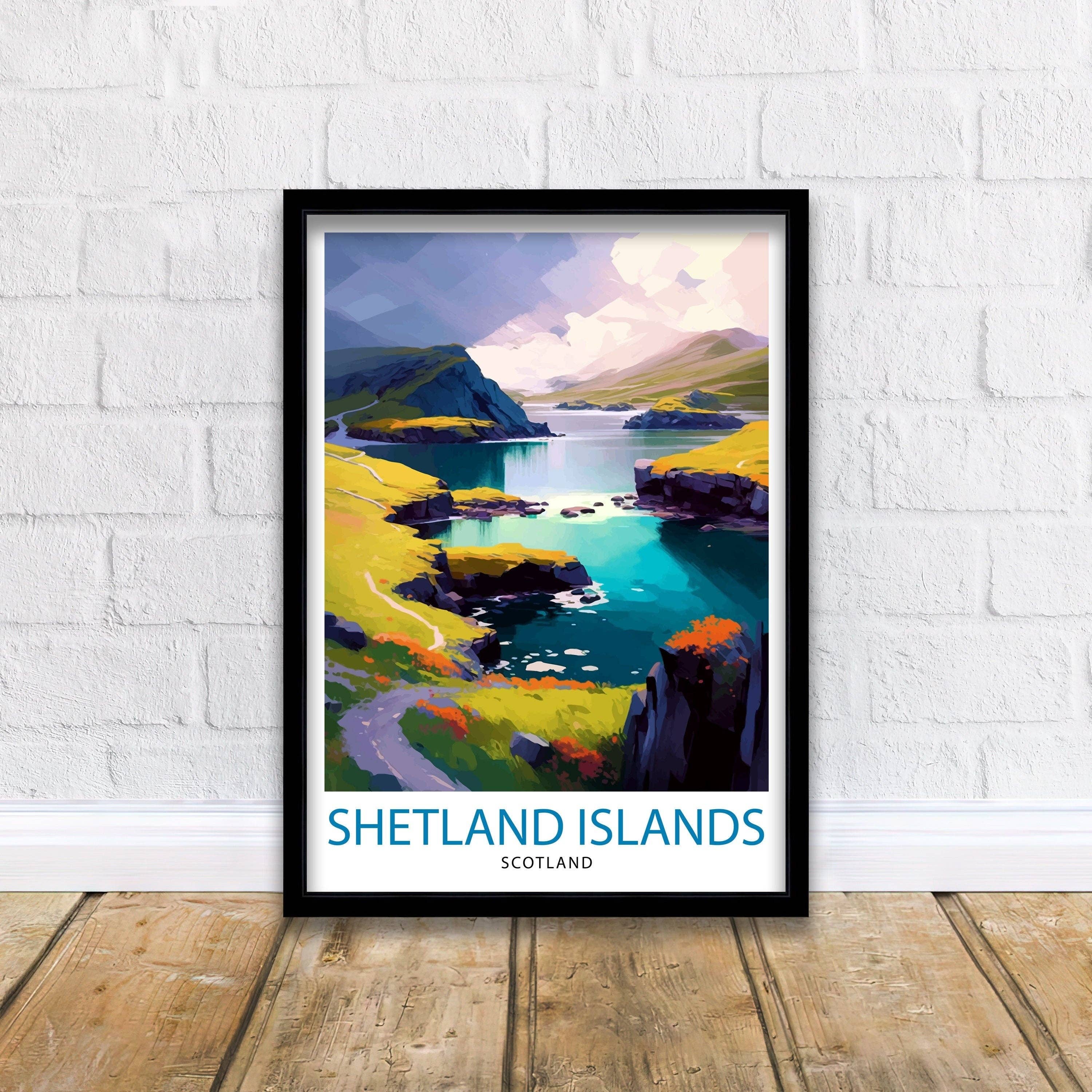 InkNPrintz – wholesale Art print – Shetland Islands Travel Poster Shetland0
