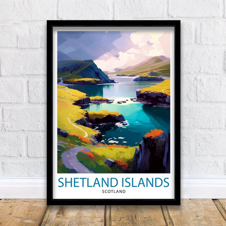 InkNPrintz – wholesale Art print – Shetland Islands Travel Poster Shetland0