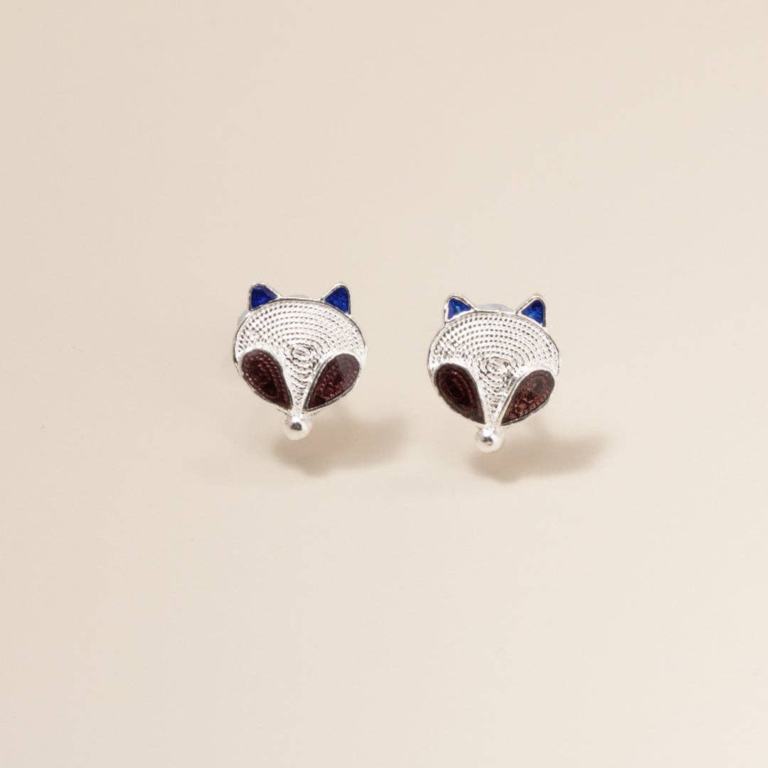 EBNIX Fine Jewelry – Engroshandel Ørestikkere – Ræv Cloisonné Emalje Ørestikker1