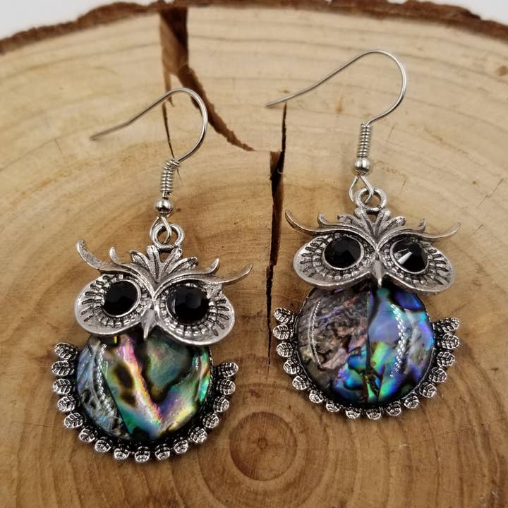 Brincos Coruja Shell por atacado de CHAKRA JEWELRY
