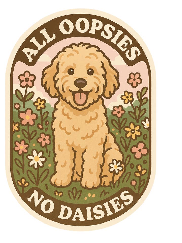 Sticker - All Oopsies No Daisies for wholesale by Hairy Winstons