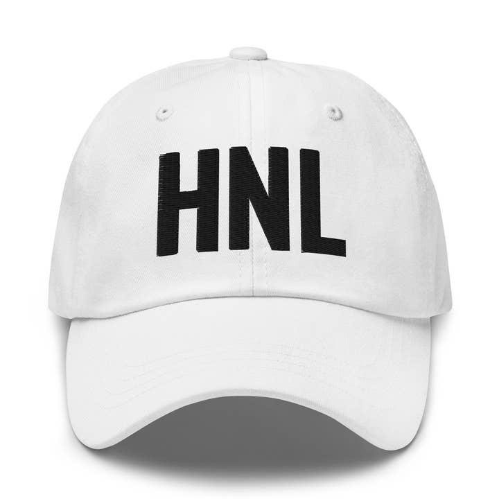HNL Airport Code Embroidered Dad Hat | Black Thread for wholesale by CRE PYT