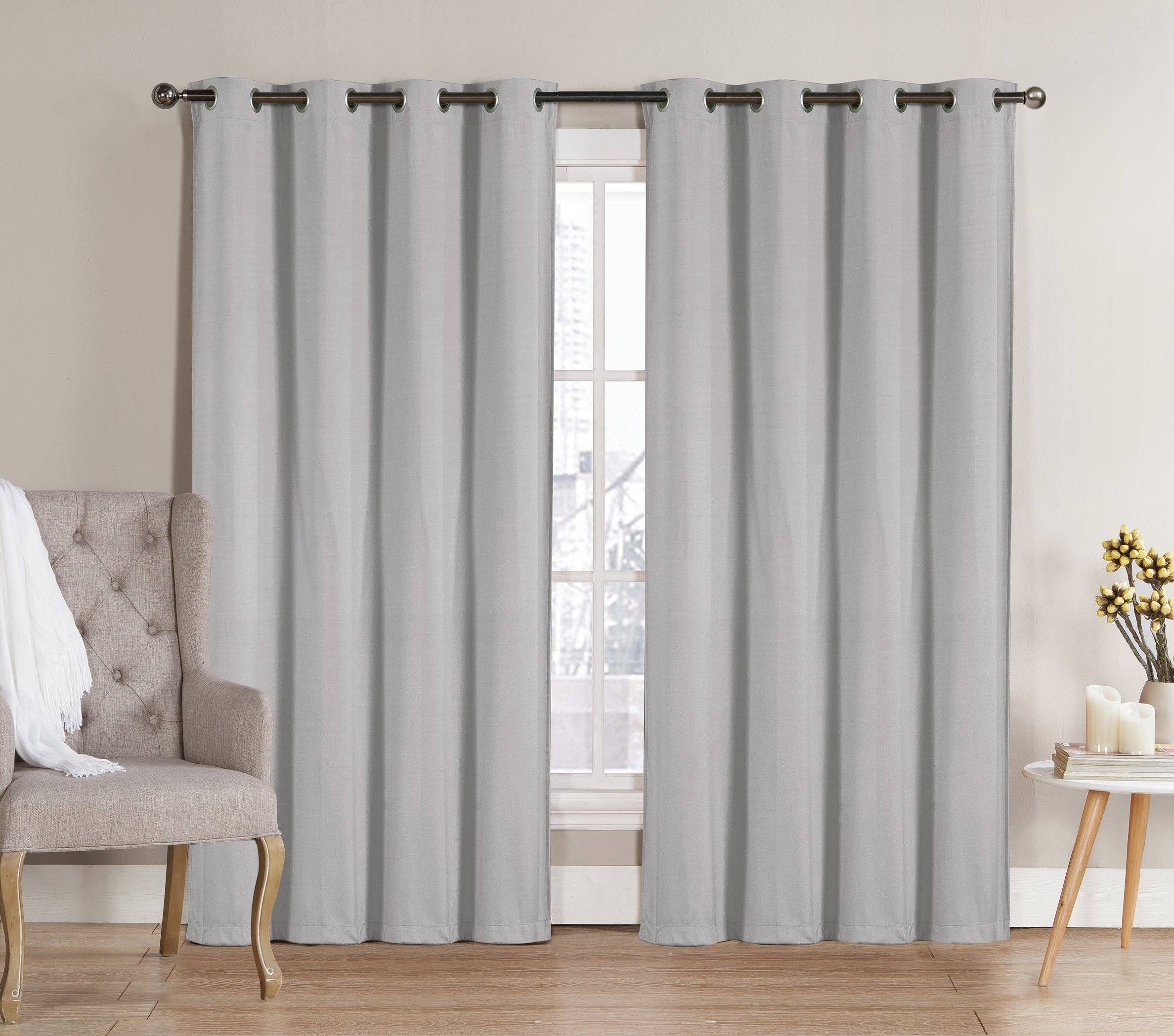 Linen Mart - Wholesale Curtain - Solid Grommet Top Thermal Insulated Blackout Window Curtain17