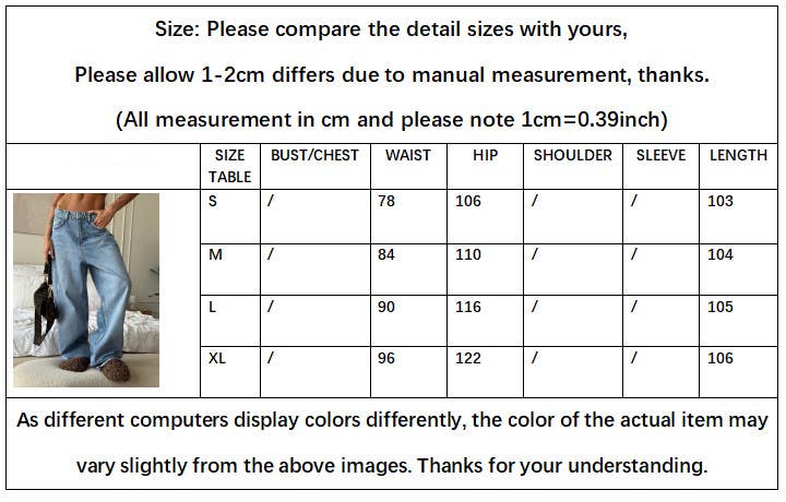 Blau Gerade geschnittene Wide-Leg-Jeans aus Denim für den Großhandel auf Faire2