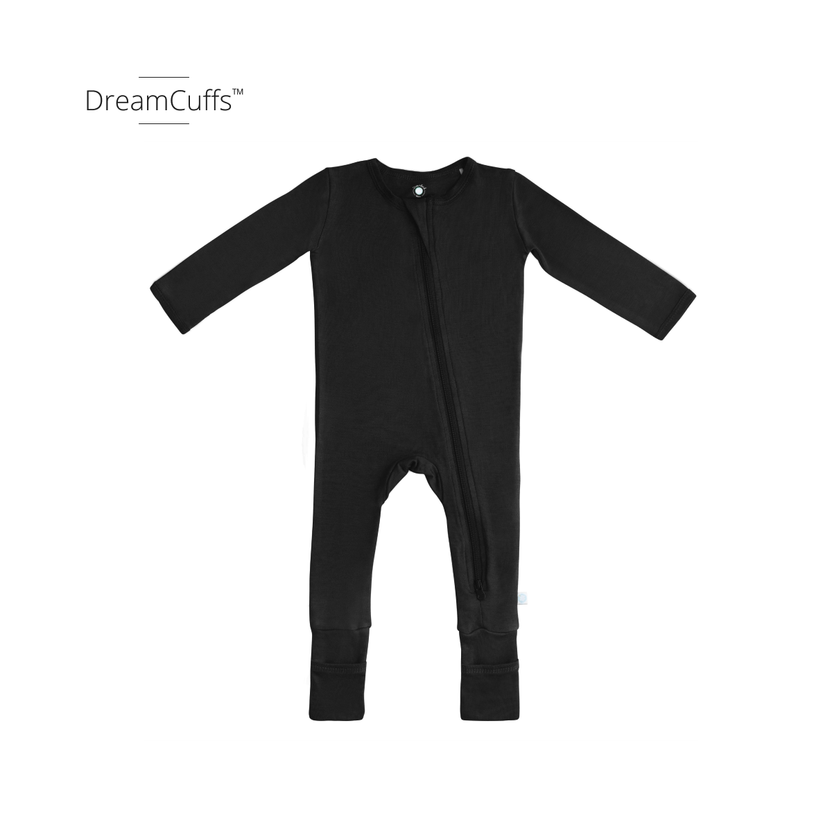 Baby Bamboo Pajamas w/ DreamCuffs - Midnight Black for wholesale on Faire1
