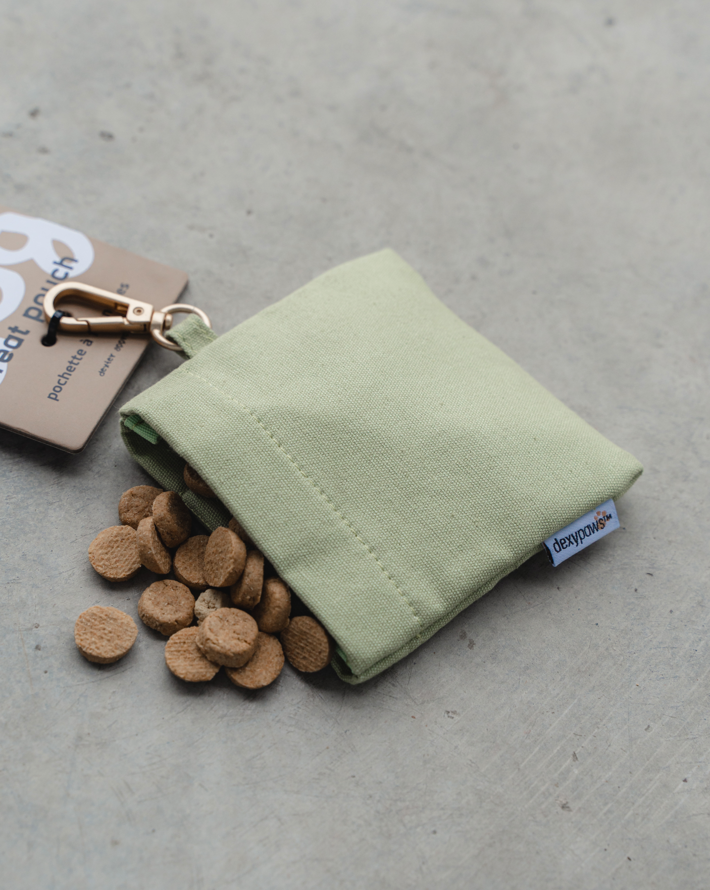 dexypaws - Wholesale Pet Treat Bag - Dog - Treat Pouch in Sage Green3