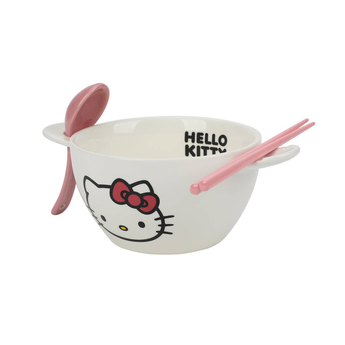 Bioworld Merchandising - Wholesale Bowl - Hello Kitty Sanrio Enjoy The Little Things Ceramic Ramen Bowl With Spoon & Chopsticks
