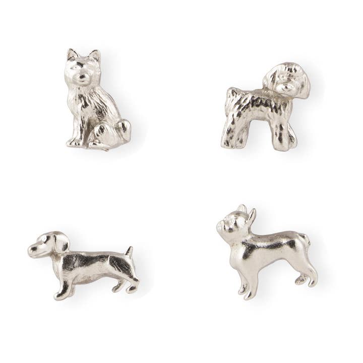 cast metal dog magnets for wholesale by Three by Three Seattle