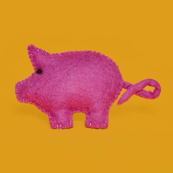 Wool Pig Cat Toy for wholesale by Ware of the Dog