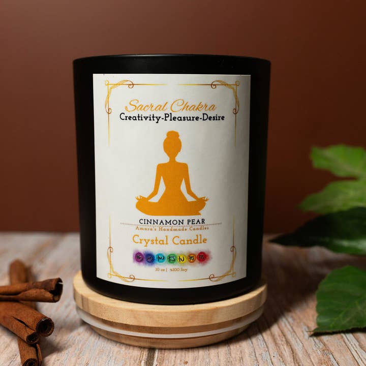 Amara Candles - Wholesale Jar/Filled Candle - 7 Chakra Crystal Healing Woodwick Soy Candles4