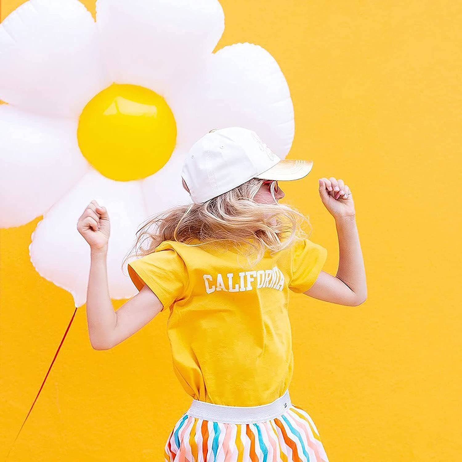 Ellie's Party Supply - Vente Ballon - Ballon en feuille marguerite groovy (71 cm)5