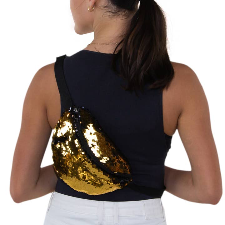 COMECO INC - Vendita all'ingrosso Marsupio - Donna - Marsupio con paillettes - Con cinturino in vita regolabile2