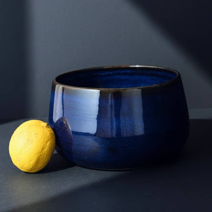 GHARYAN Stoneware & Olive Wood Tableware | USA - Wholesale Serve Bowl - Handmade Stoneware Serving Bowl | Ewa 68 oz9