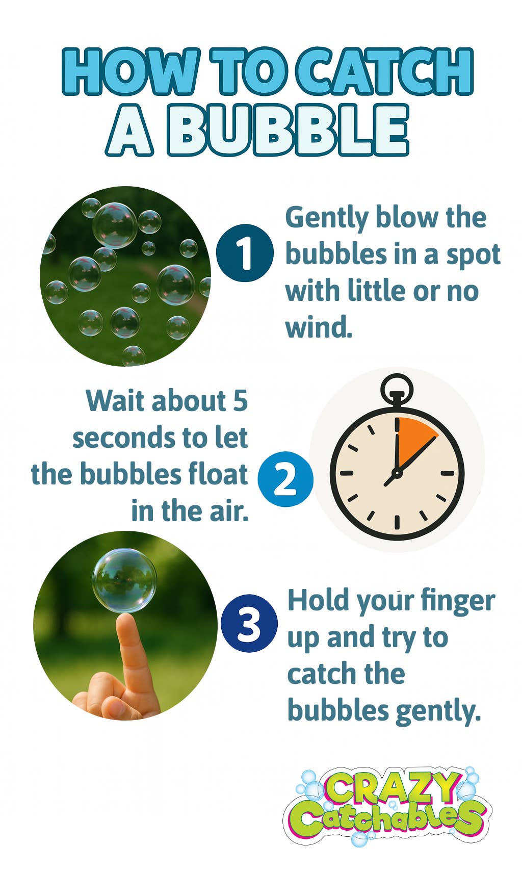 Wishbone Products - Wholesale Bubble Wand - Kids - Crazy Catchables Touchable Stackable Bubbles Tube1