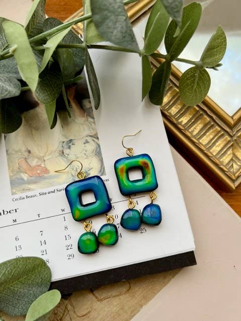 Squared Moody Polymer Clay Beads for wholesale by Frida Smallo Designs