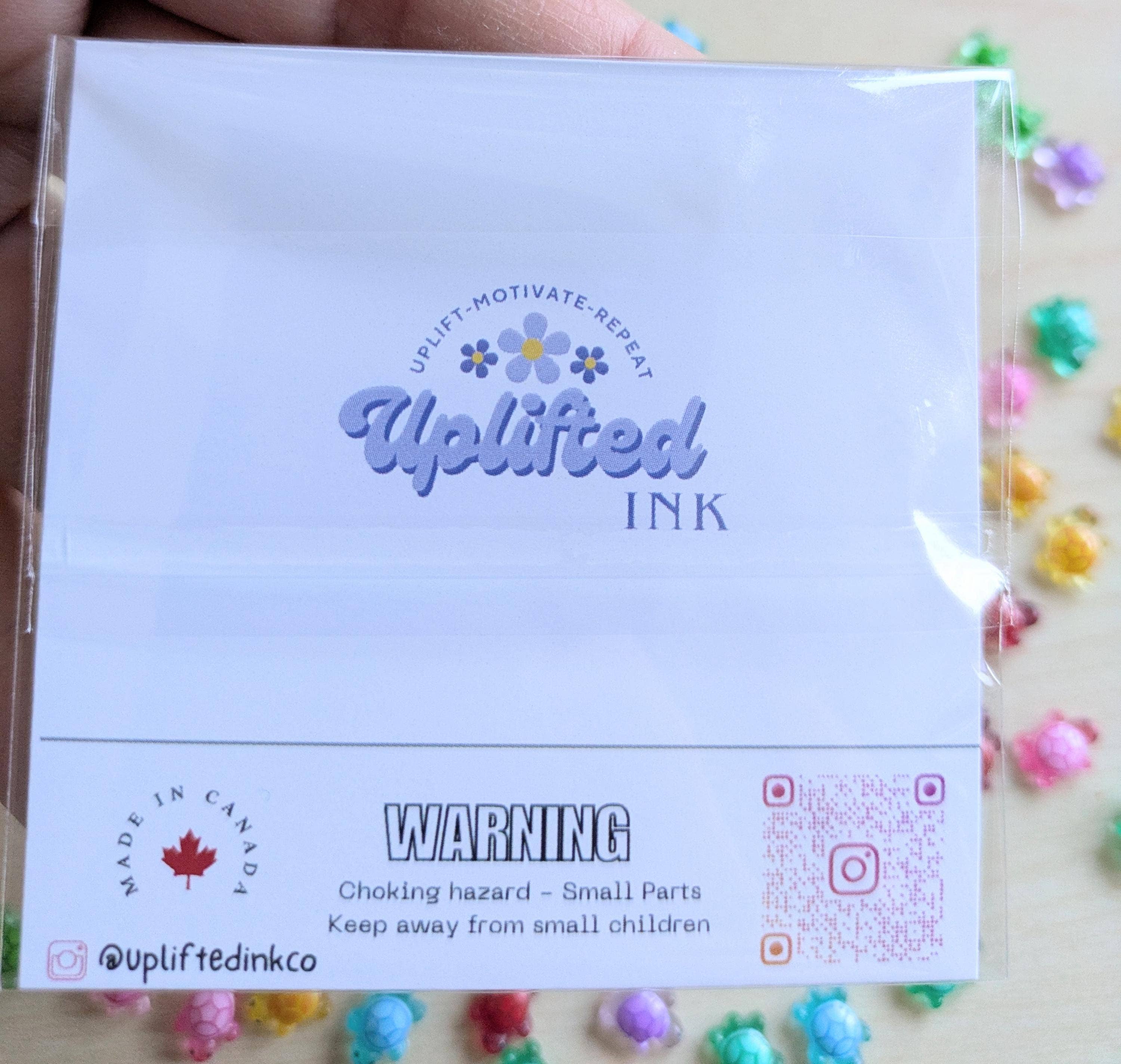 Uplifted Ink - Wholesale Encouragement Card - Positivity Turtle Figurine Card with Custom Note Option4