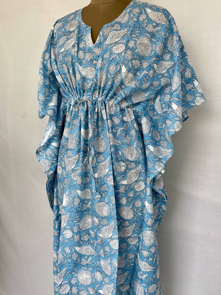 The Eastern Loom - Vendita all'ingrosso Caftano - Donna - Kimono indiano stampato a mano in cotone caftano