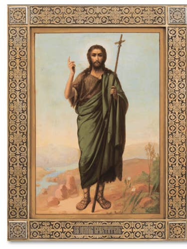 Ortodox ikon av Johannes Döparen, den store profeten, förelöparen och budbäraren av Jesus Kristus – Handgjord kristen ikon för wholesale av Iconsofsaints