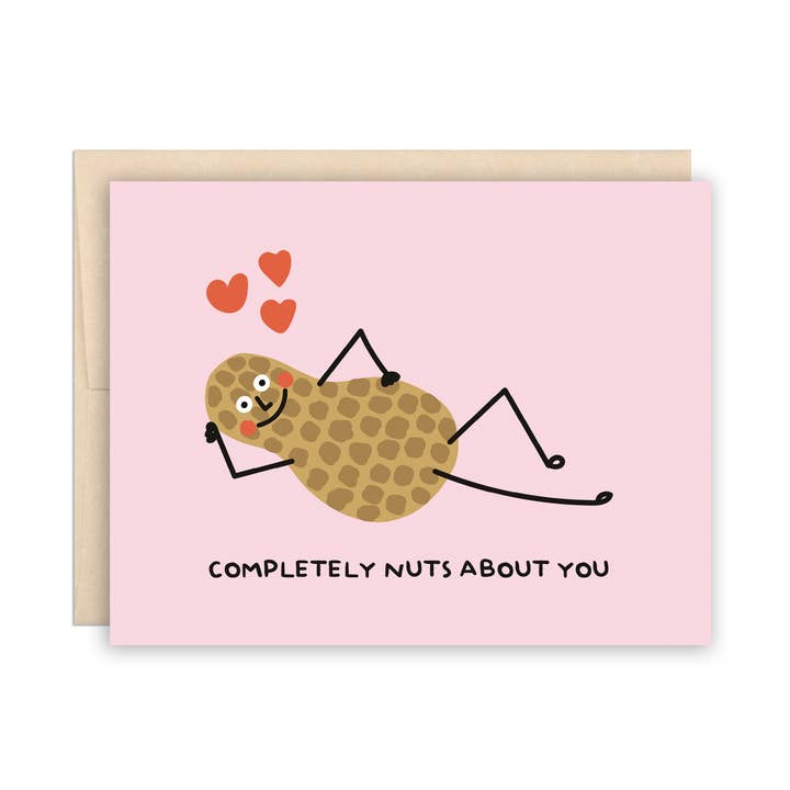 The Beautiful Project - Vendita all'ingrosso Biglietti d'amore - Simpatico biglietto di auguri Peanut Love per San Valentino, anniversario0