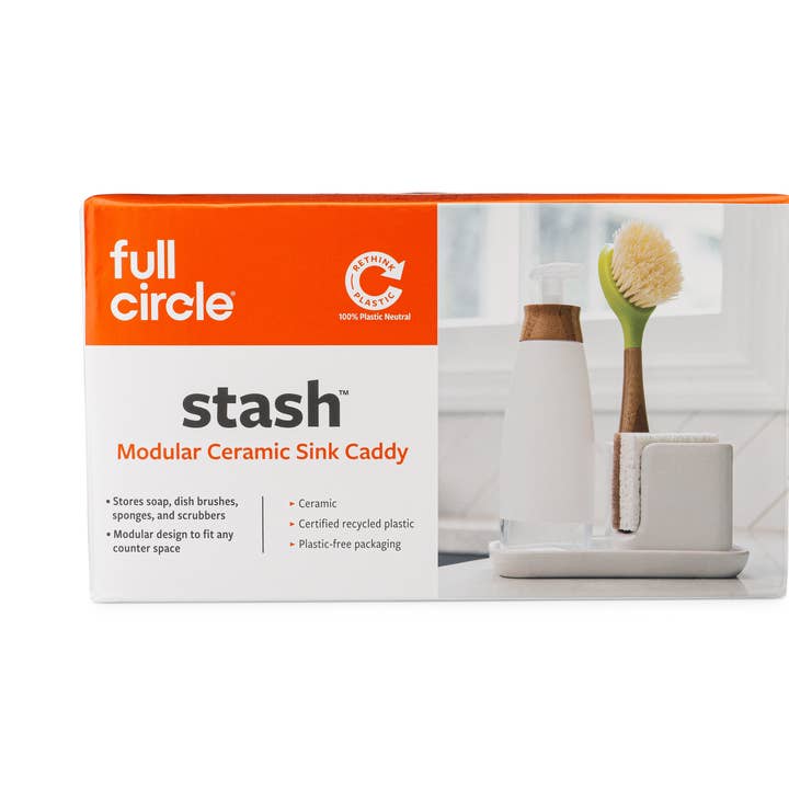 Stash Modular Ceramic Sink Caddy for wholesale by Full Circle Home