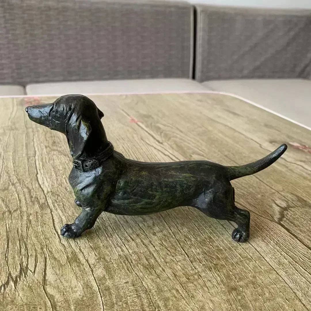 Kiyo Home - Vente Bibelots/décorations d'extérieur - Statue de jardin Teckel | Sculpture d'extérieur | Mini figurine3