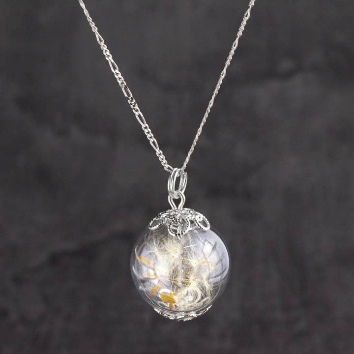 MadamLili – Großhandel Kette mit Anhänger/Charm – Pusteblumen Samen Anhänger Halskette - 925 Sterling Silber