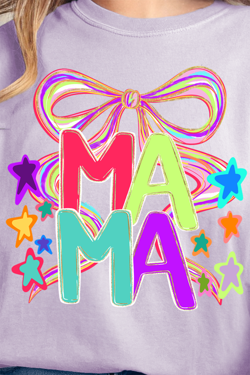 Wholesale Accessory Market - Wholesale Screen Printed T-Shirt - Women's - Doodle Stars Mama Comfort Colors Adult Ring-Spun Cotton Tee11