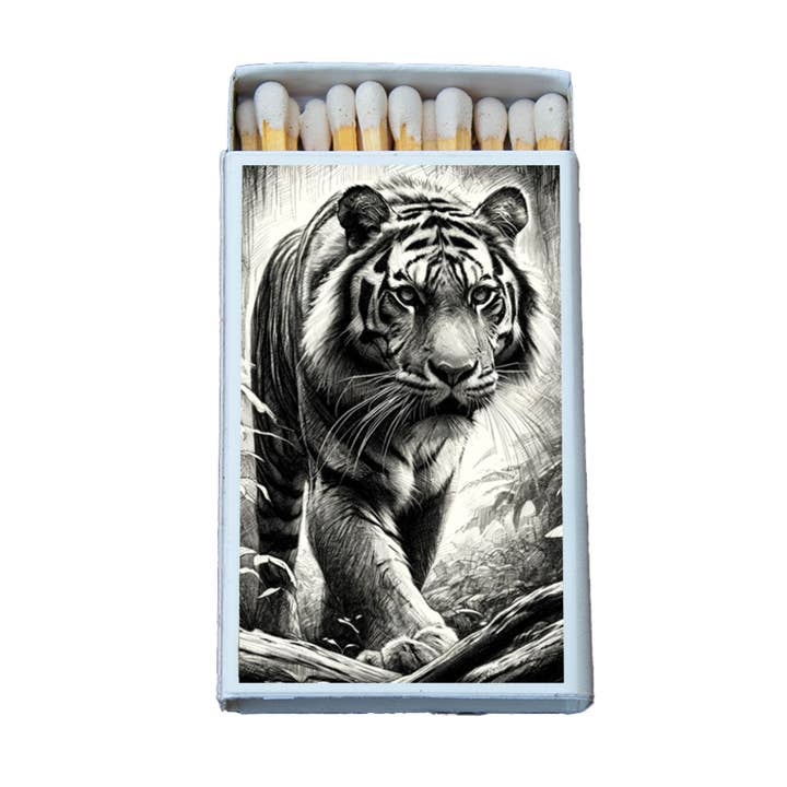 Tiger Matchbox • Accessoires pour bougies • Allumettes décoratives pour la vente par Most Amazing