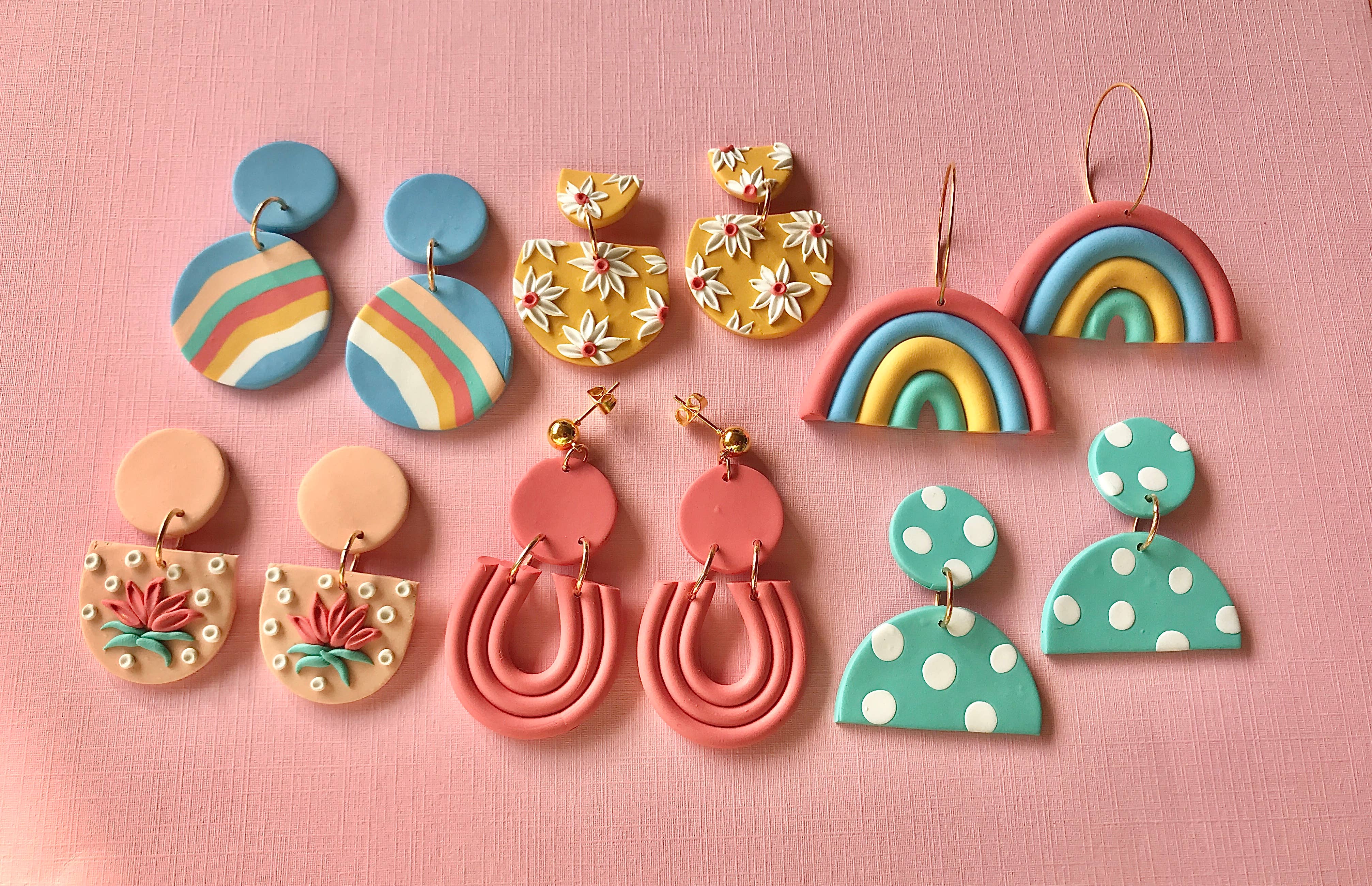 Sun Sprinkles – Großhandel Bastelset – DIY-Polymer-Ton-Ohrring-Set – Bunt4