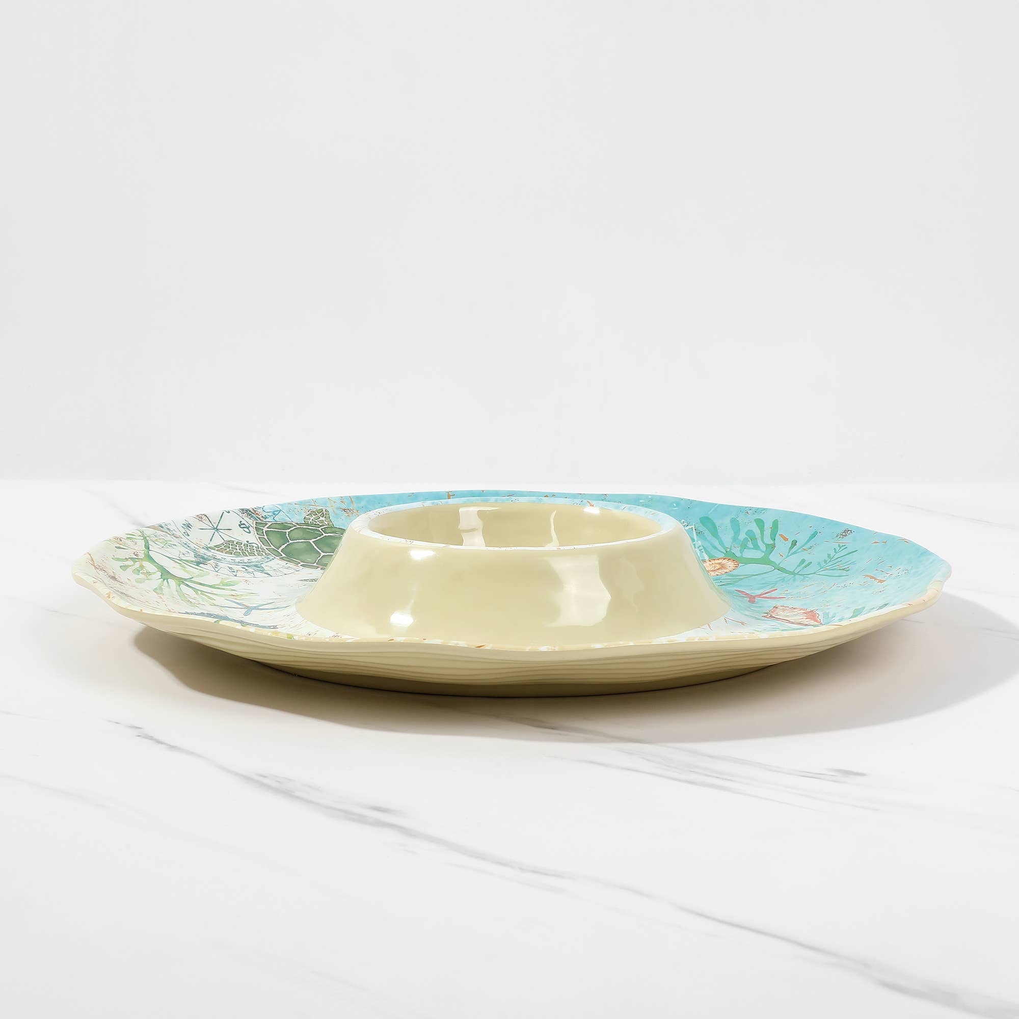 Supreme Housewares - Vente Plateaux de service - Plateau à trempette et à chips en mélamine Sea Life 34 cm7