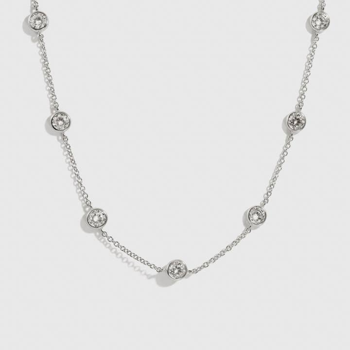 Rundskåret Bezel Halskæde for engroshandel hos DRAE COLLECTION