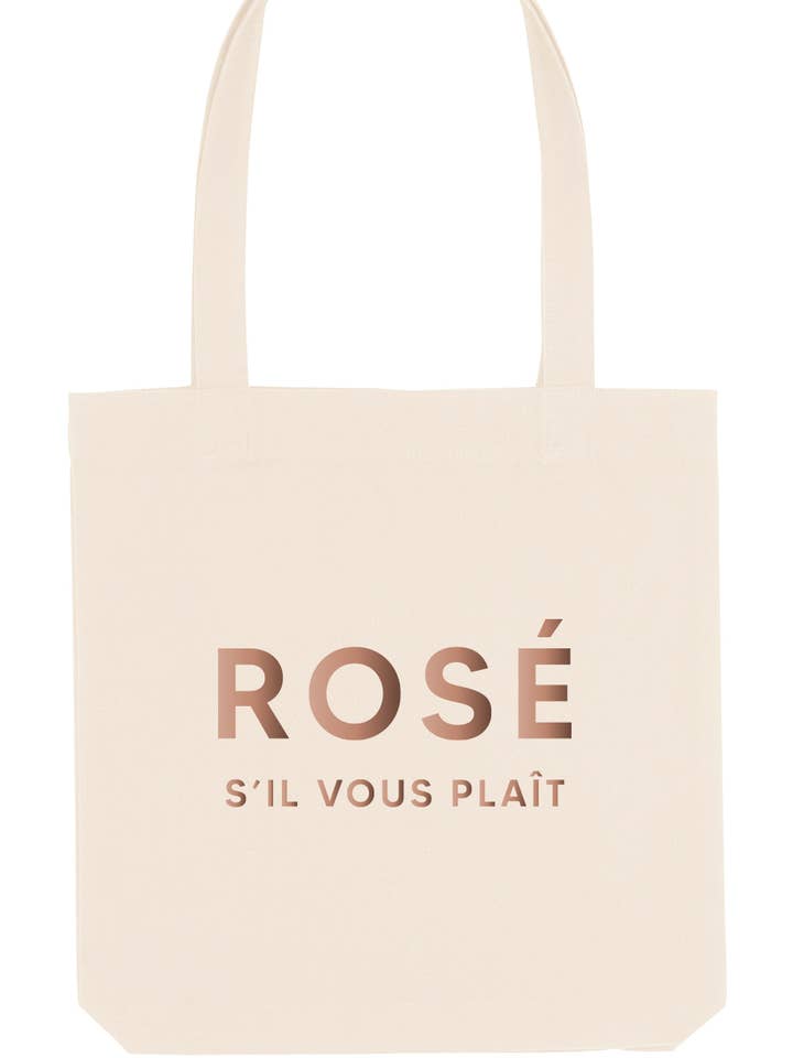 Tasche aus recycelter Baumwolle – Rose Please – Roségold für den Großhandel von Tshirt Corner