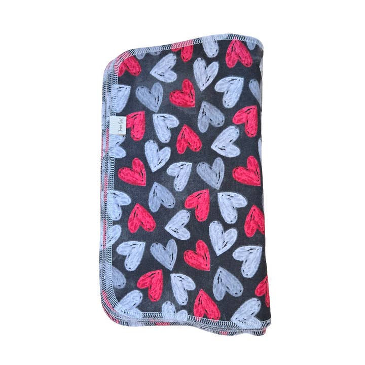 Paperless Reusable Towels | Chalkboard Hearts for wholesale by Farm Girl Cloth Co.