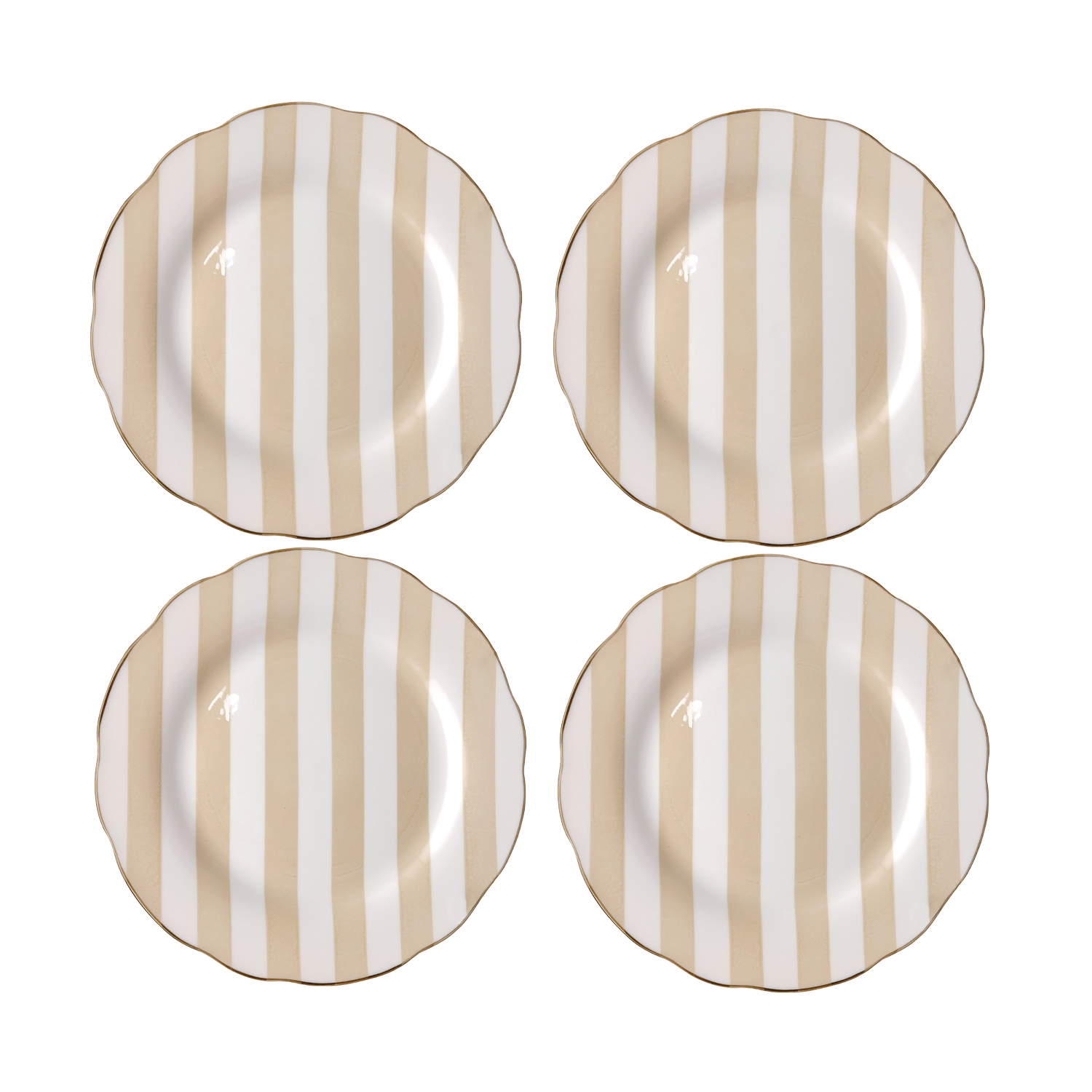 Opjet Paris - Wholesale Dinner Plate - Set of 4 beige trattoria flat plates D26.7cm0