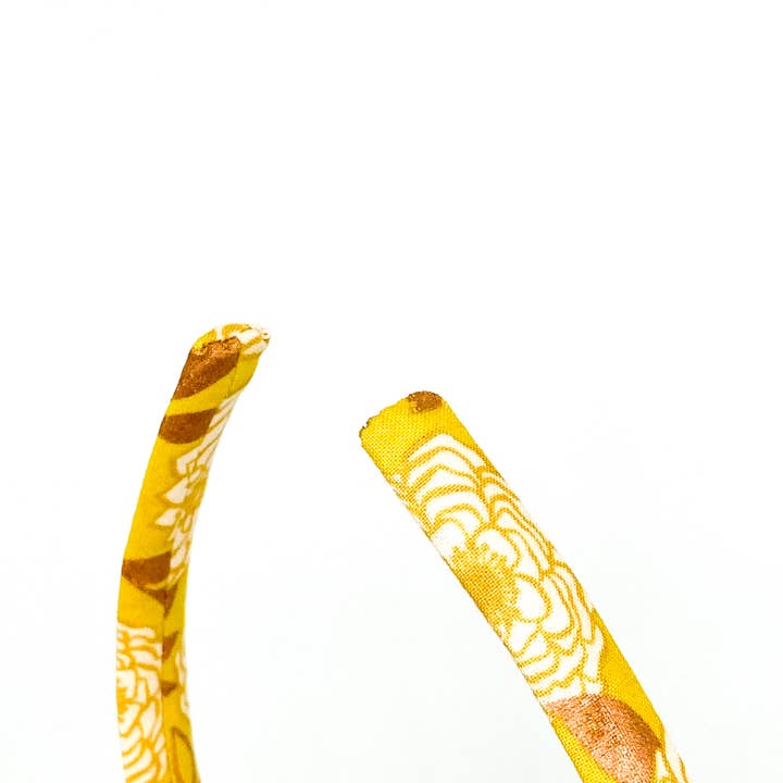 Wee Joys - Wholesale Fashion headband – women's - Narrow Alice Band | Metallic Floral2