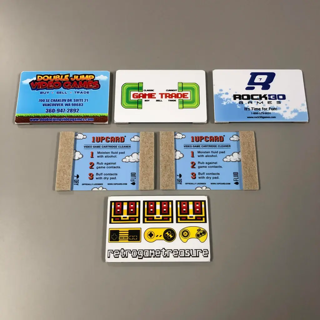 Katamco, LLC – wholesale Card game – Custom 1UPcard Retro Game Cartridge Cleaner Sega Nintendo 2