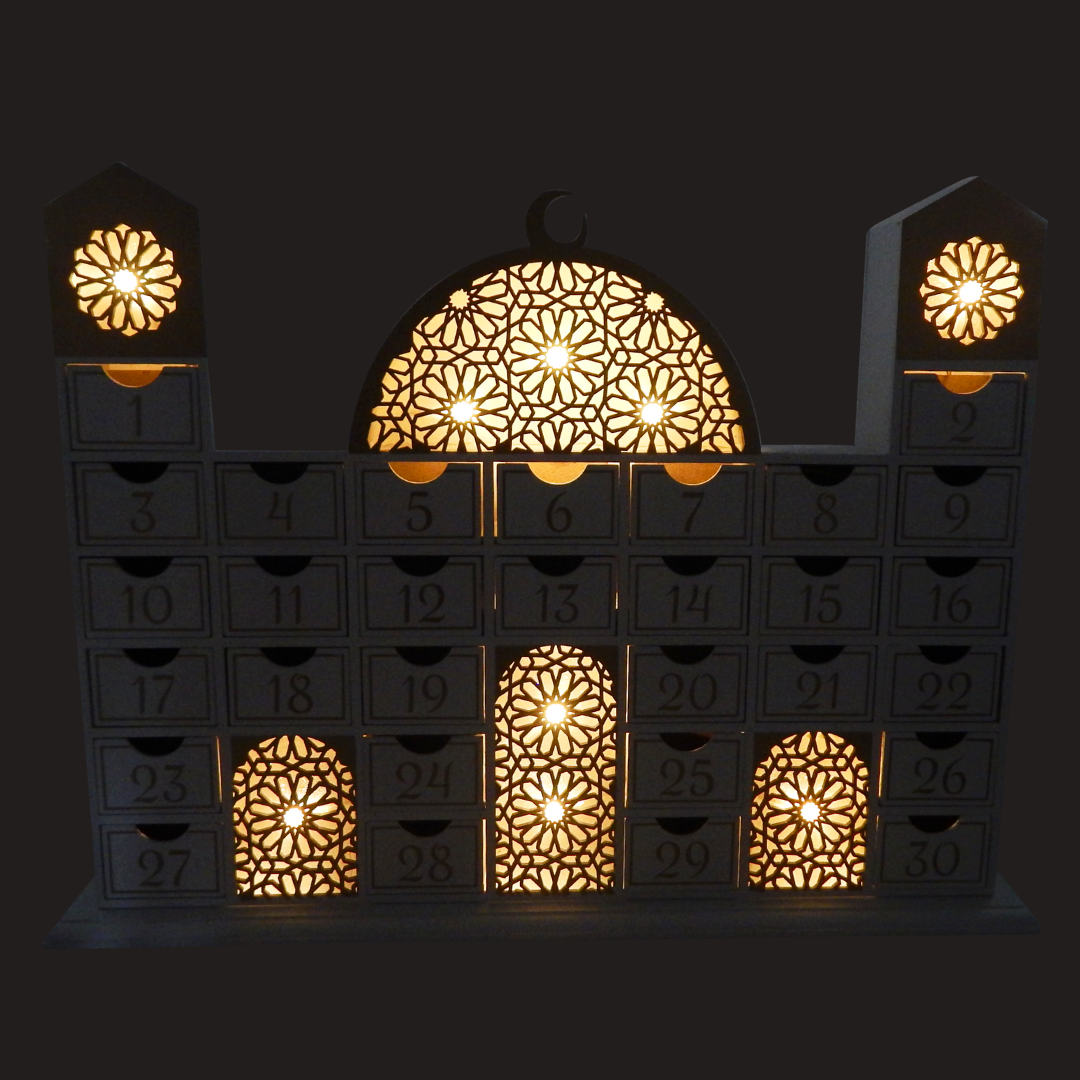 Peacock Supplies - Wholesale Advent Calendar - Ramadan Wooden Countdown Calendar - Mosque8