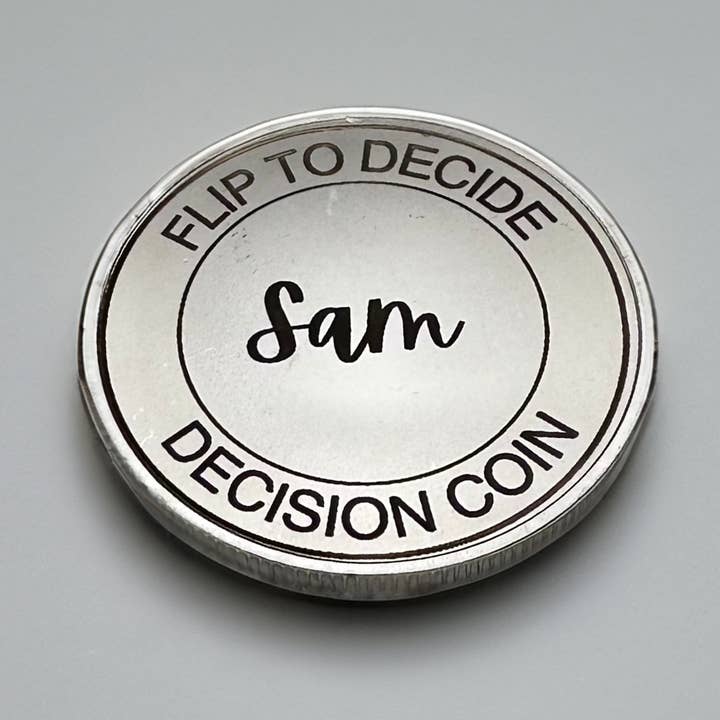 Personlig møntlasergraveret hukommelseskepsake token metal for engroshandel hos Harkak Creative