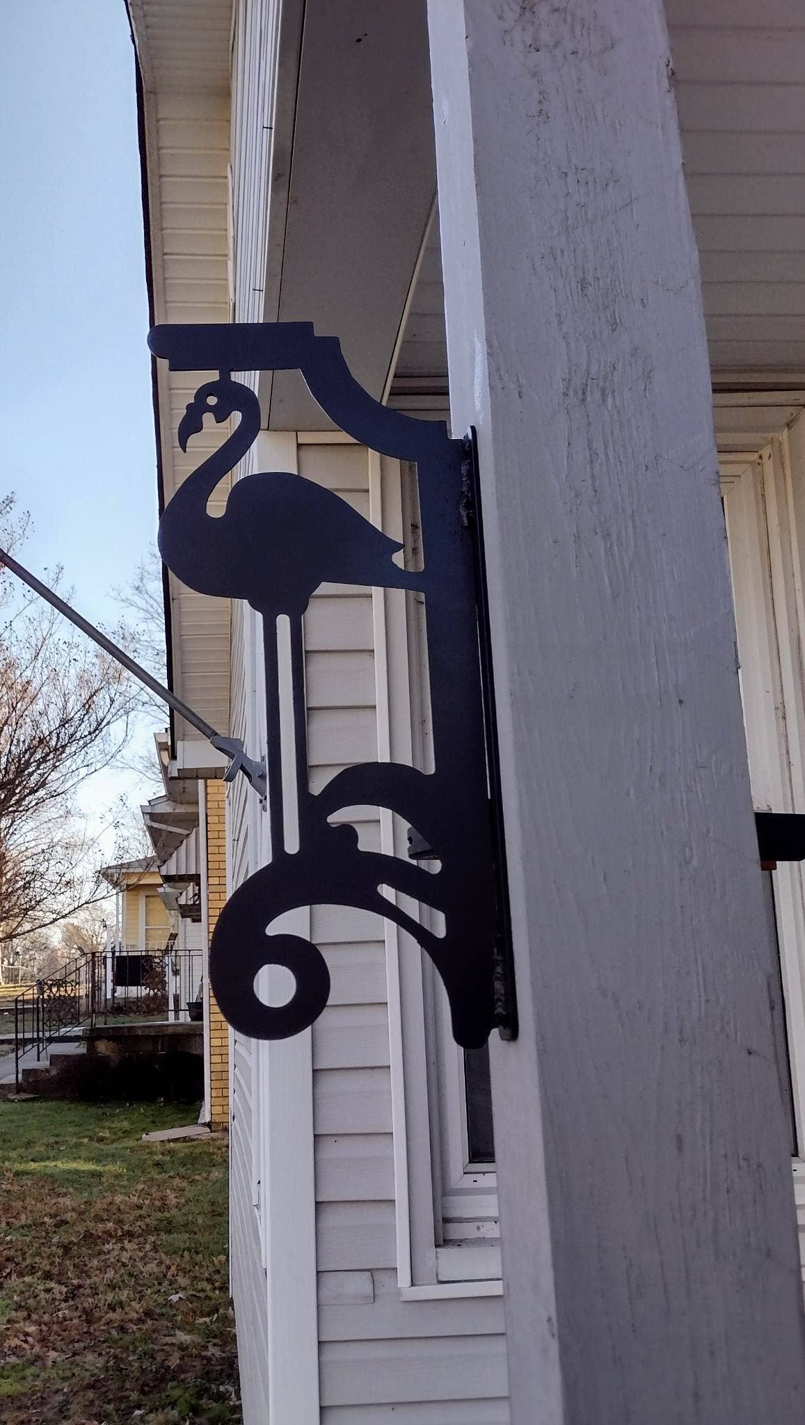 Manees Metalwork & Design - Wholesale Outdoor Ornament/Decor - 19x9" Flamingo Art Decoration for Porch Post / Mailbox Post6