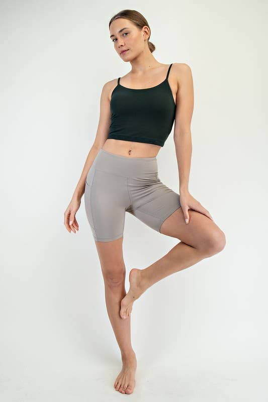 Sunday Morning - Wholesale Athletic Shorts - Women's - P406237-Butter Soft 6 Inch Biker Short with Pockets18