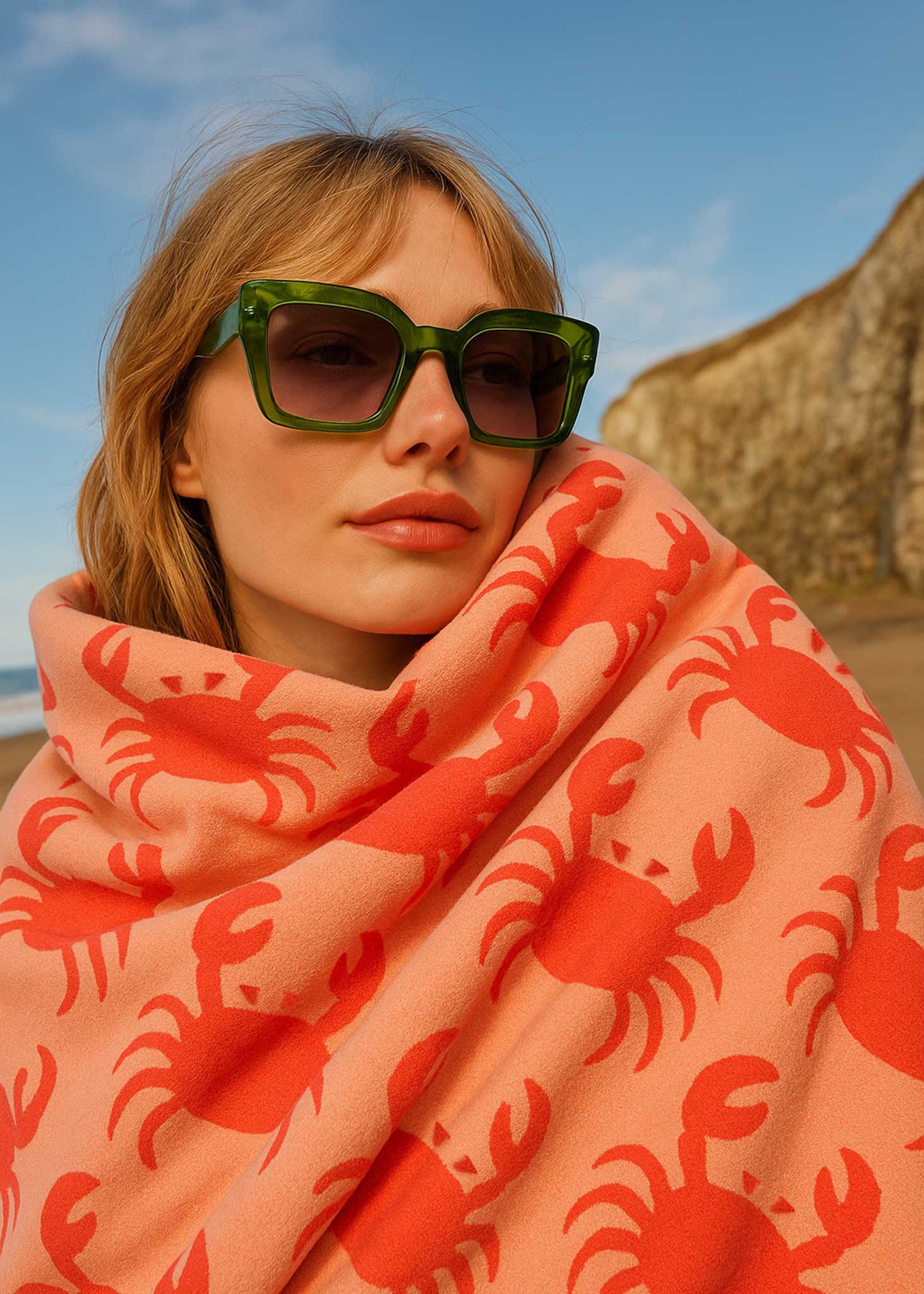 Anorak - Wholesale Bath Towel - Crabs Organic Cotton Towels2