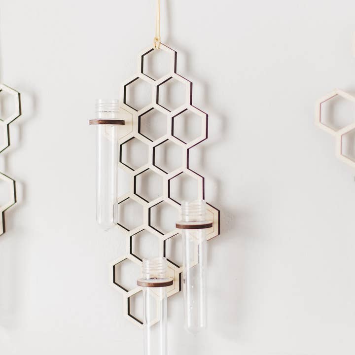 PlantsNsht - Wholesale Hanging Planter - 3 Tube Honeycomb Hanging Propagation Station