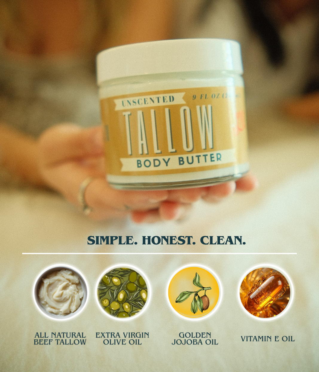 May's Market @ TLM - Wholesale Body Balm/Butter - Original Tallow Body Butter – Unscented Grass-Fed Beef Tallow Moisturizer | Lady May2