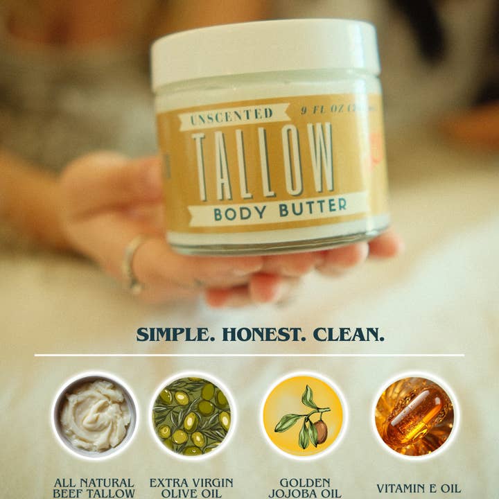 May's Market @ TLM - Wholesale Body Balm/Butter - Original Tallow Body Butter – Unscented Grass-Fed Beef Tallow Moisturizer | Lady May2