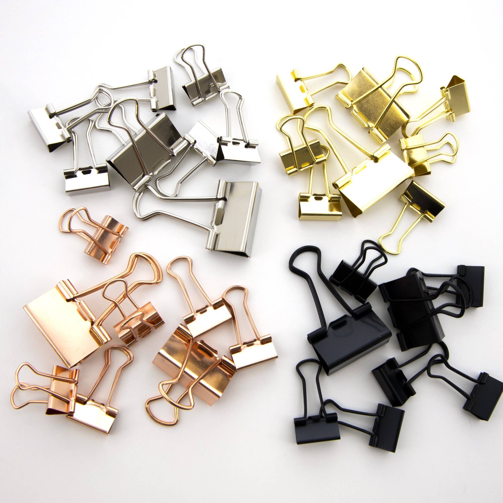 Luna Office Supply -  Everyday Essential – Großhandel Vielzweckklemme – Satin-Bindeklammer in verschiedenen Größen — 8 Stück3