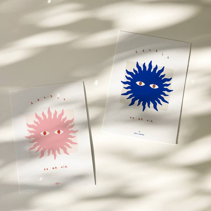 Carte de vœux illustrée à message — Soleil de ma vie pour la vente par Studio c pour toi