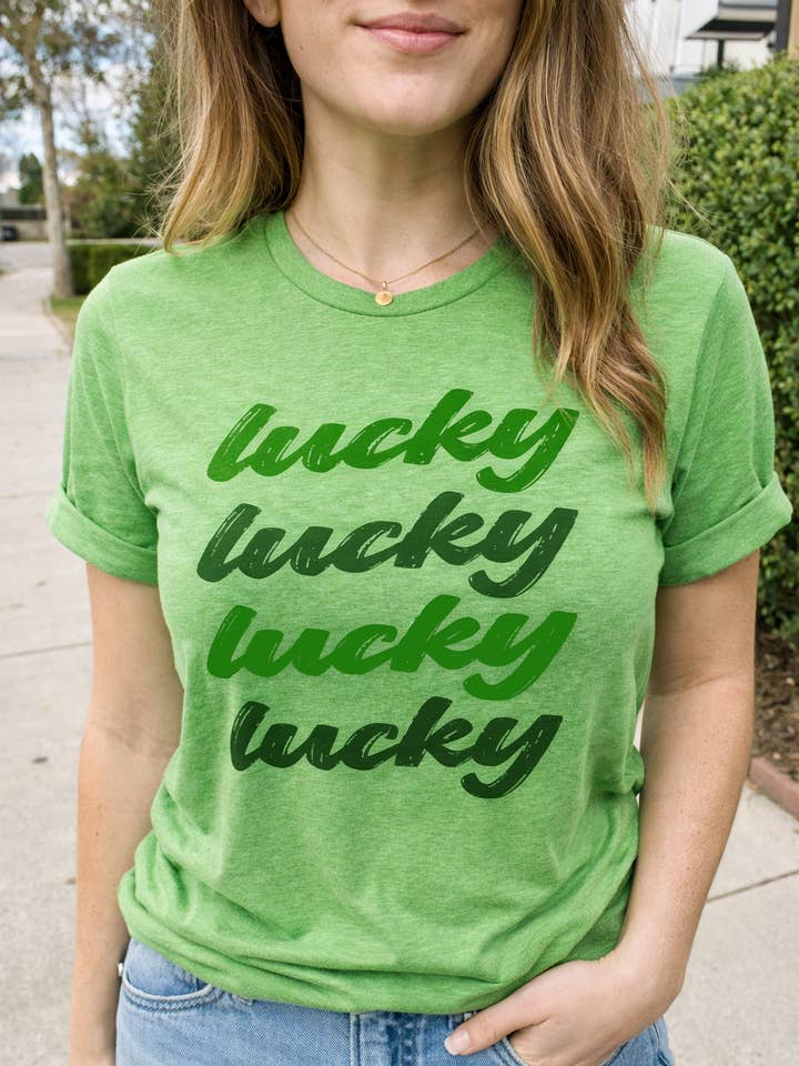 Lucky Graphic Tee | Soft Boutique Style for wholesale by Rust + Stitch