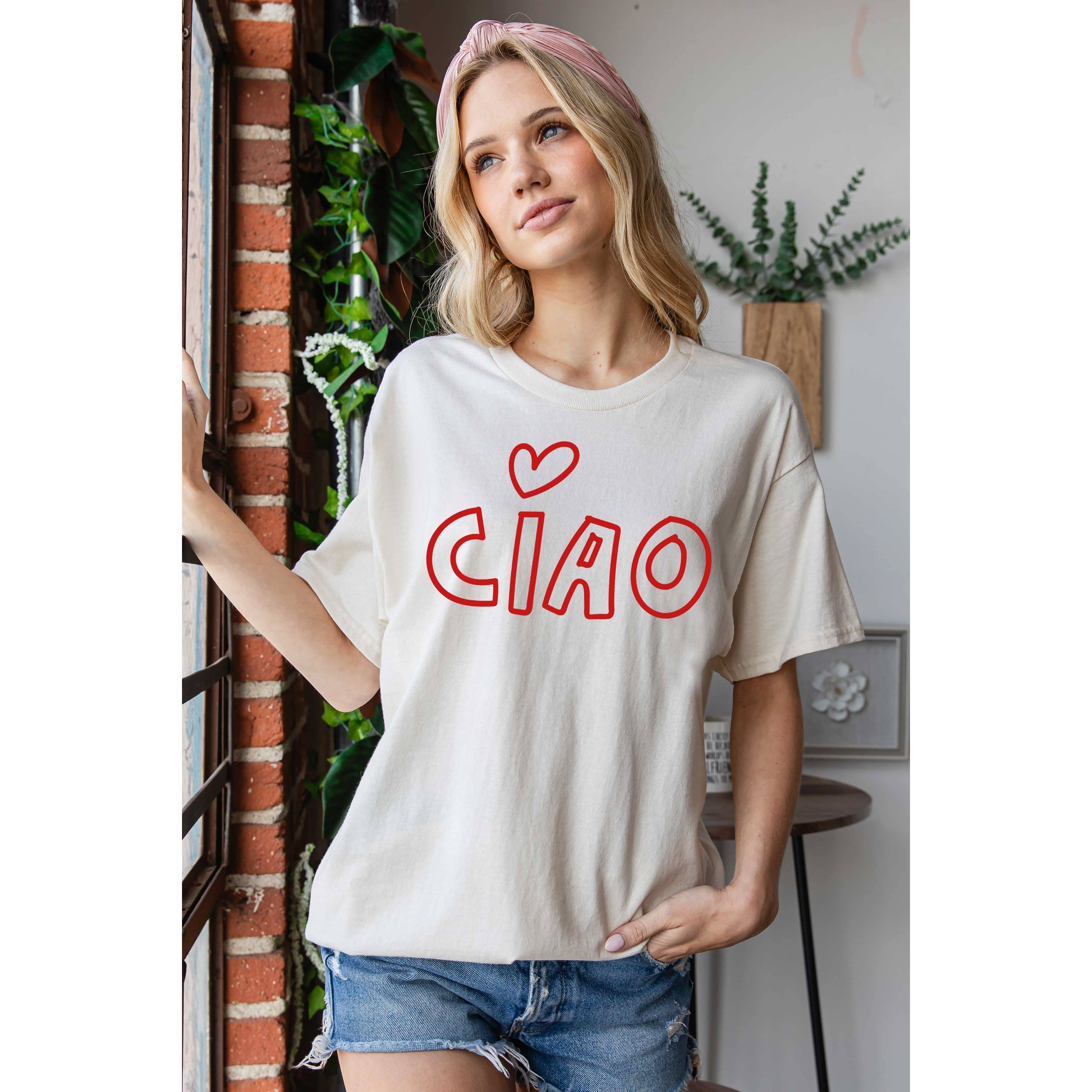 BLUME & CO. - Vente T-shirt à imprimés – femme - T-shirt graphique surdimensionné CIAO HEART2
