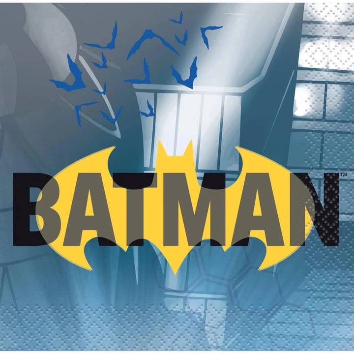 Batman Beverage Napkins 16pk for wholesale by Kids Party Craft